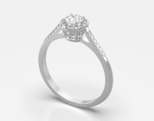 Engagement Ring with side stones LR351